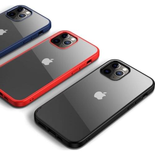 ITEUU Anti-knock Clear Case for iphone 12 Pro Max Mini Cases TPU Acrylic Transparent Back Cover Shell for iphone 11 X XS XR 7 8