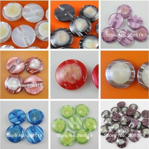 NBNNAN Round shape clothes buttons bottom hole sewing type 15mm and 21.5mm 50pcs/lot garment accessories