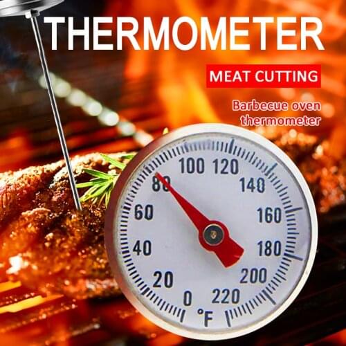 Stainless Steel Kitchen Thermometer Probe Food tea water Meat Milk Coffee Foam BBQ Cooking temperature tester 0 F to 220F Tools
