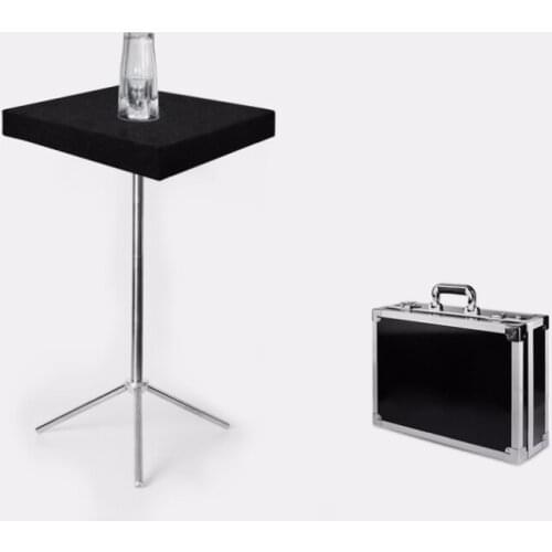 Magic Tricks 4 Coins in Glass Table Trick with Carrying Case Remote Control Stage Magic Coins Magic Luxury Version