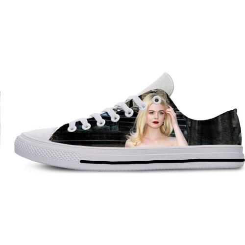 2019 Hot Cool Fashion Funny Summer High Quality Sneakers Handiness Casual Shoes 3D Printed For Men Women Actress Elle Fanning