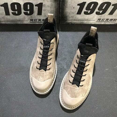 TB-9603 High Top Ankle Botas Chunky Sneakers Men New Streetwear Lace-up Hip Hop Tenis Sapato Masculino Casual Platform Boots