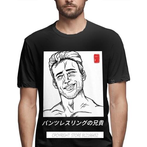 Men Bodybuilding Ripped Muscle Training Black T-Shirts Billy Gachimuchi Poster TShirt Pure Cotton Tee Harajuku Shirt