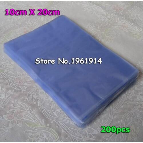 Soft Transparent 200Pcs/ Lot 3.94*7.87Inch ( 10*20cm ) PVC Heat Shrinkable Bag Film Blow Molding Bottled Milk Pack Wrap Material