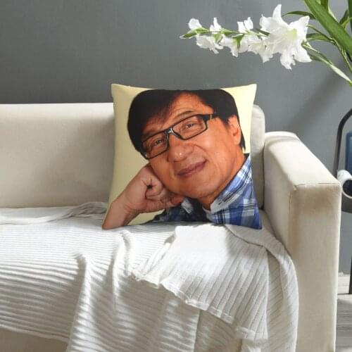 Jackie Chan pillowcase printed cushion cover sofa waist pillow pillow cover