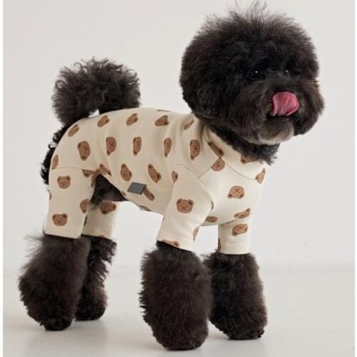 Pet Dog Clothes for Small Medium Dogs Clothing Chihuahua Cotton Soft Sweater for Yorkie Dog Accessories Cute Cream Bear Apparel