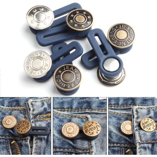 Jeans Retractable Button Adjustable Detachable Extended Button Clothing Jeans Belt Buckle For Men Women Ceinture 2