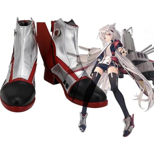 Azur Lane USS Montpelier Cosplay Boots Custmized Leather Shoes for Unisex Halloween Party Cosplay