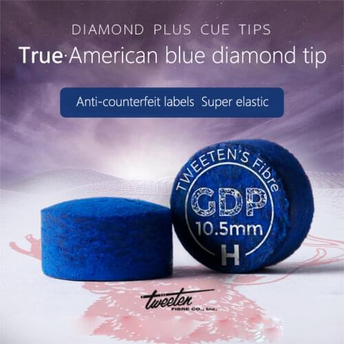 Super Gold Diamond Blue Tips Durable Billiards 5 Pieces Authentic American Blue Diamond Accessories for Champion Athletes