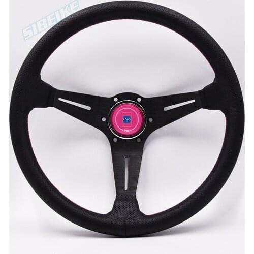 14Inch Leather Car Racing Steering Wheels Drifting Sport Steering Wheel