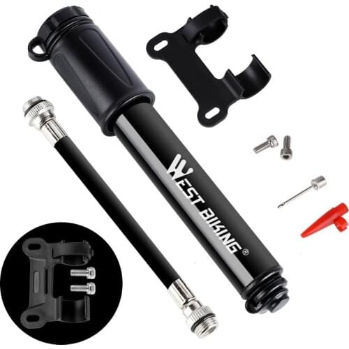 Bicycle Pump Mini Convenient High Pressure Pump Mountain Bike Front Fork Trachea Shock Belt Valve Hose Pumps Bicycle Accessories