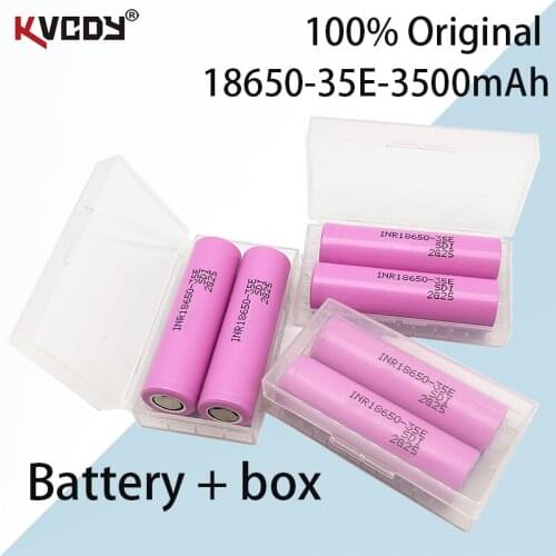 1-10 PCs 100% original 18650 3500mah 20A discharge inr18650 35e 3500mah 18650 Li ion battery 3.7V rechargeable battery