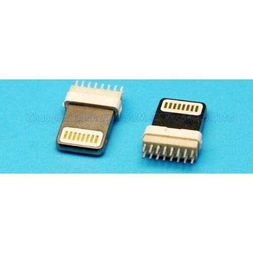 10pcs 8Pin USB male Plug usb connector for IPHONE 5G etc