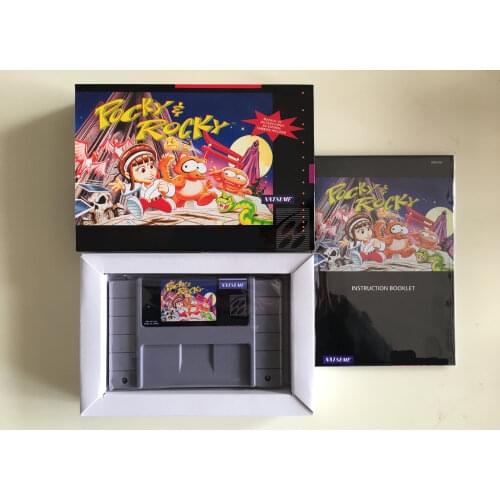 16Bit Games ** Pocky & Rocky 1 ( USA Version!! Box+Manual+Cartridge!! )