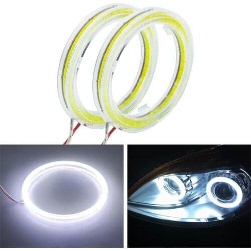 2pcs 60mm-120mm LED Angels Circle Car Headlight Motorcycle Ring Aperture Lamp Automobile COB LED Lights
