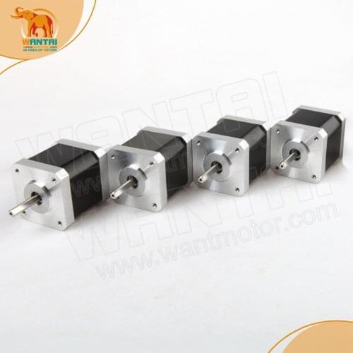 4pcs NEMA17 for 4000g.cm CNC stepper motor stepping motor/1.7A wantai cnc motor 42BYGHW609P1, CNC 3D Makebot Printer/ Printing