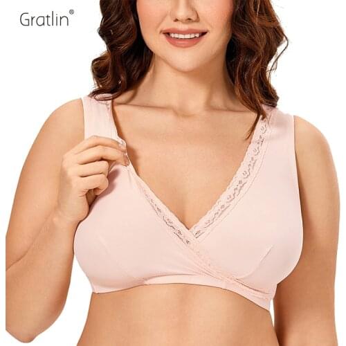 Womens Wirefree Soft Sleep Plus Size Large Breasts Breastfeeding Bra Comfort Maternity Bralette