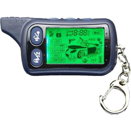 LCD Remote Controller Keychain for Tomahawk TZ9030 TZ-9030 TZ-9020 Key Chain Fob for 2-Way Car Alarm System