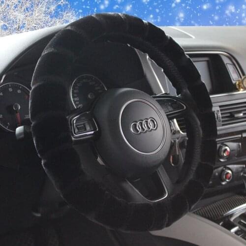 6colors general automobile steering wheel covers sleeve winter Plush automobile handle sleeve,fit most cars