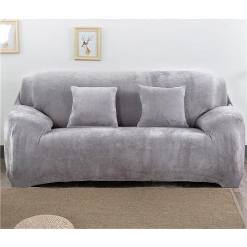 40 Thicken Plush Sofa Cover Universal All-inclusive Sectional Couch Cover Slipcovers Sofa Cover for Living Room 1/2/3/4 seater