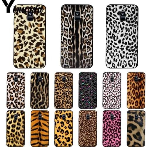 Yinuoda Fashion Tiger Leopard Print Panther Phone Case For Samsung Galaxy A7 A50 A70 A20 A30 A40 A8 A6Plus A8Plus A9 2018