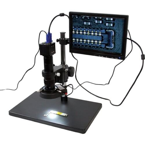 TBK-10A 10~18X Digital Electronic Video Microscope Portable LED VGA Microscope for PCB Motherboard Repair