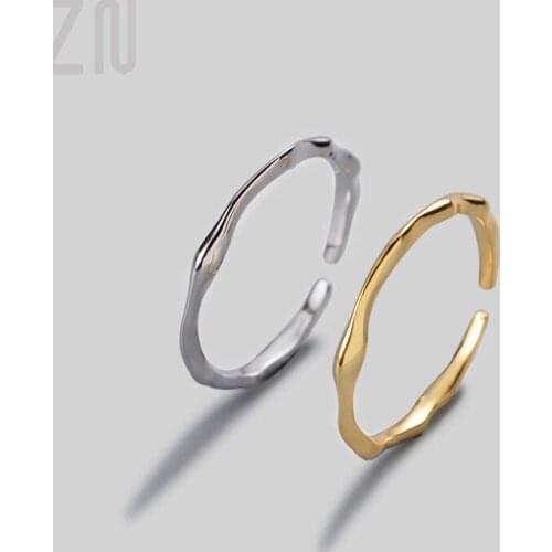 ZN Elegant Temperament Ladies Ring Fashion Simple Jewelry Accessories Gifts Minimalist Irregular Slub Geometry Rings for Women