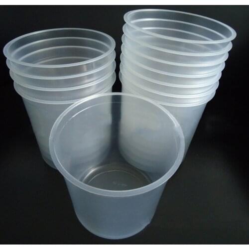 F2TE Plastic Paint Mixing Cups Mixing Pot Paint Mixing Calibrated Cup Set Inner Cup with Lid for Spray-Gun Paint Liquid 600ML