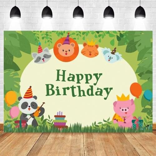 Yeele Baby One Birthday Backdrop Photocall Jungle Panda Tree Party Decor Photography Background For Photo Studio Photographic