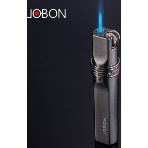 JOBON Jet Windproof Stripe Gas Torch Lighter Metal lighter Stripe Flint Lighter 1300 C Butane Cigar Cigarette Accessories
