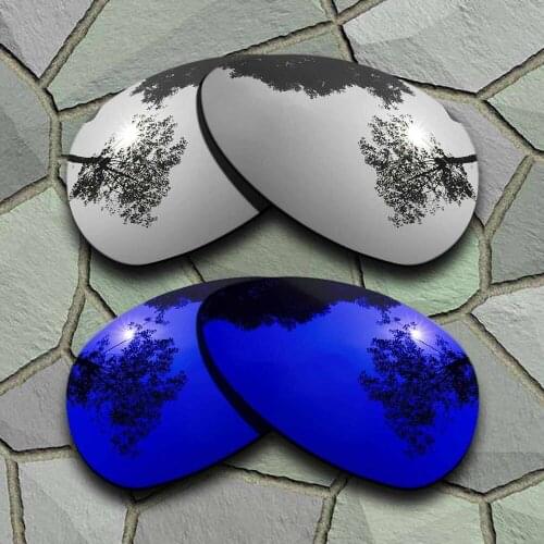Chrome Titanium&Violet Blue Sunglasses Polarized Replacement Lenses for Oakley Crosshair S