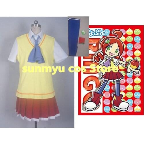 Puyo Puyo Andou Ringo Ringo Ando Cosplay Costume,Size customizable Halloween Wholesale