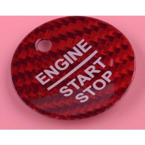 Red Engine Start Stop Switch Button Sticker Cover Plastic Fit For Ford F-150 Escort Edge Mondeo Focus Everest Taurus Explorer