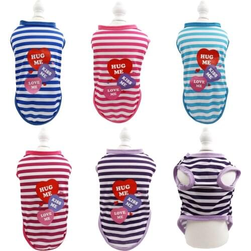 Summer Pets tshirt Puppy Dog Clothes Pet Dog Vest Cotton T Shirt Pug Apparel Costumes Dog Clothes for Small Dogs