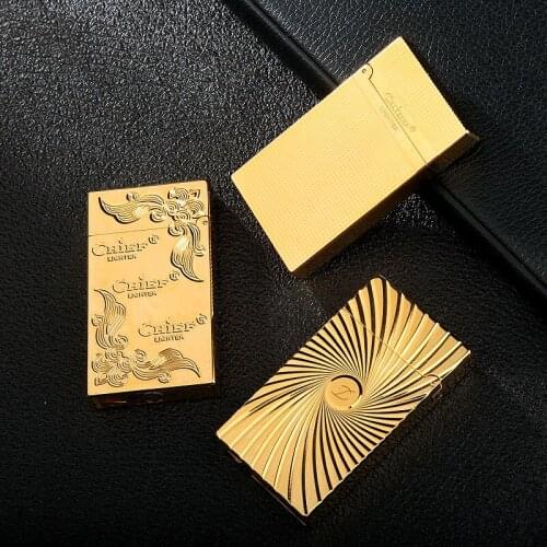 Boutique Small Square Pure Copper Loud High-end Kerosene Lighter Gadgets for Men Business Souvenirs Lighters for Smoking Weed