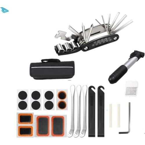Mini Portable Bike Tire Repair Tools Bicycle Tubeless Tire Quick Patch Accessories Tool with MTB Bicycle Air Pump
