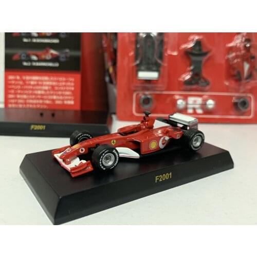 KYOSHO 1/64 FERRARI F2001 Barrichello #2 F1 RACING Collect die casting alloy assembled trolley model