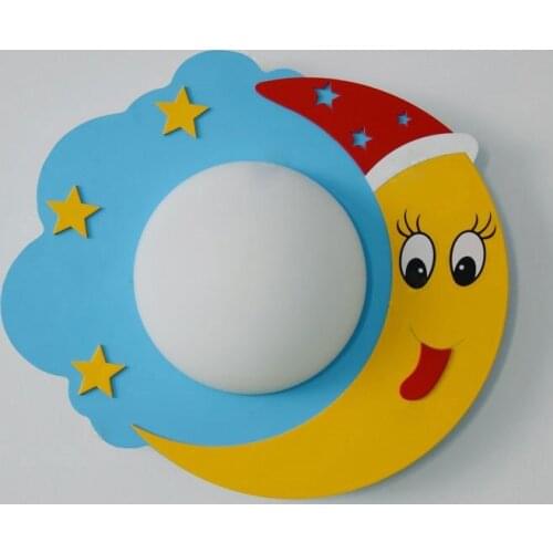 Rustic moon cartoon wall lamp child wall lamp child bedroom lights ofhead lamps