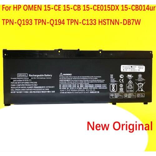 Original SR04XL Laptop Battery For HP OMEN 15-CE 15-CB 15-CE015DX 15-CB014ur TPN-Q193 TPN-Q194 TPN-C133 HSTNN-DB7W 917724-855