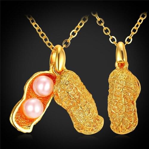 Peanut Necklaces & Pendants Women Synthetic Pearl Necklace Fashion Trendy Plant Necklace New Jewelry Wholesale P171