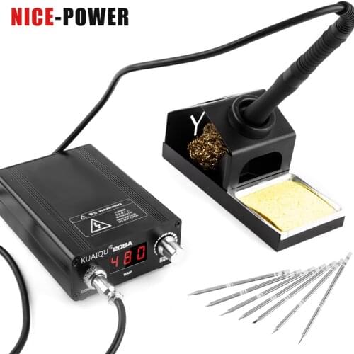 100~480° Soldering iron Soldering Station Electric Controller Aluminum Alloy DIY Kits Welding Tools 7 kinds T12 Iron Tips