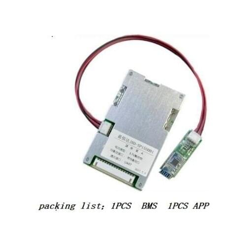 13S 48V li ion Smart Bluetooth BMS with 20 to 60A constant current 54.6V Software PCB board for e-bike battery or Power Battery