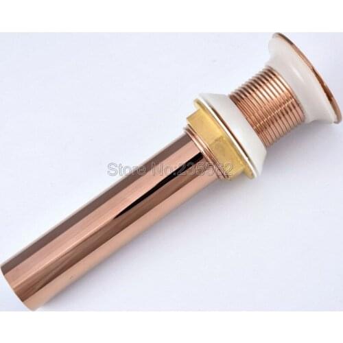 Rose Gold Copper Bathroom Basin Lavatory Sink Pop Up Drain Without Overflow Lsd078