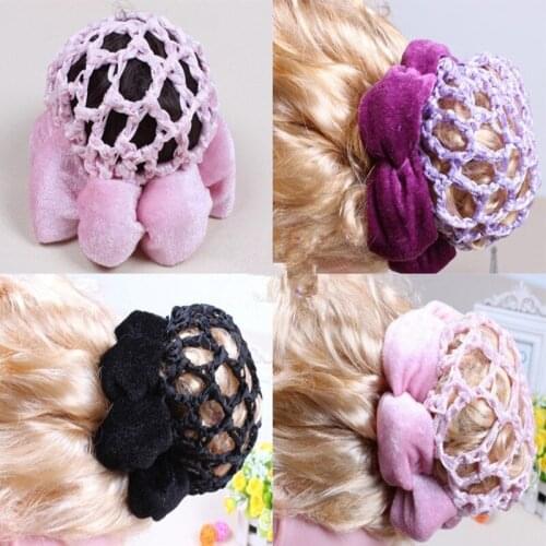 High quality Fashion Girls Kids Child Ballet Dance Skating Snoods Hair Net Bun Cover Black Headwear Hair Styling Accessory