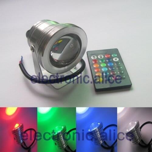 10W 12V RGB LED IP68 Underwater Spot Light Garden Pool Pond Aquarium Lamp Remote New