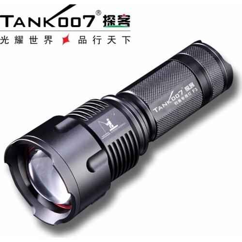 Tank007 F3 1000lm CREE XL-L2 Zoom Led Flashlight with Three Light Source Lure Fish ,Blue White Yellow by 26650 Battery