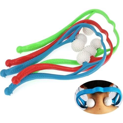 Pressure Point Therapy Neck Massage Tool Pressure Relieve Hand Roller Massage Neck Shoulder Dual Trigger Point Self Massager