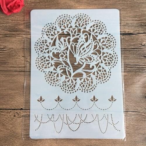Mandala Datura flowers A4 29*21cm DIY Stencils Wall Painting Scrapbook Coloring Embossing Album Decorative Paper Card Template