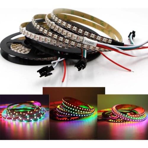 Narrow 4mm/5mm/8mm DC 5V WS2812B Led Strip light WS2812 5050 3535 RGB Individually Addressable Pixel Stripe S type PCB 0.5-2m