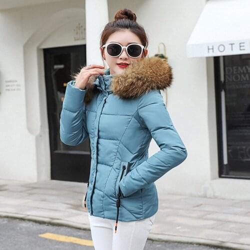 2021 Autumn high quality Winter Jacket Women Parkas for Coat Fashion Female Down Jacket With a Hood Large Faux Fur Collar Coat